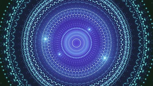 Abstract Futuristic Digital Particle Tunnel Loop Background