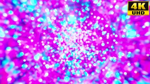 Abstract Shimmering Particles Background Loop with Festive Lights