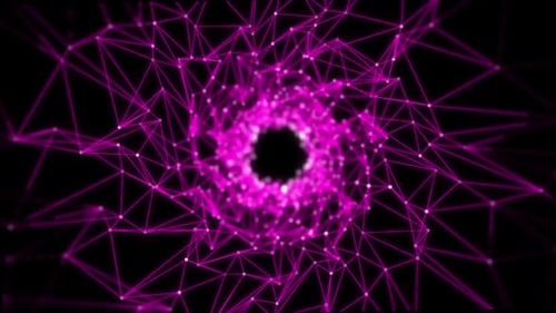 Glowing Futuristic Plexus Tunnel Loop