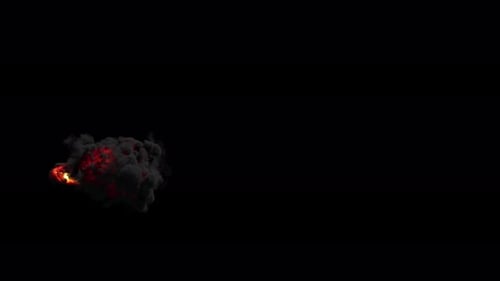 Realistic Fire and Smoke Trail Animation Element