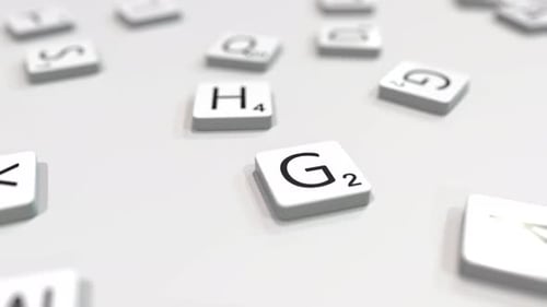 Minimalist Letter Tiles Animating to Form a Word