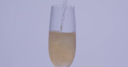Champagne Being Poured into a Glass