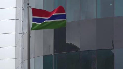 Die Flagge Gambias Hintergrund 2K