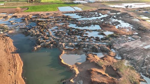 Farm Landscapes Background Texture 4 K Aerial View