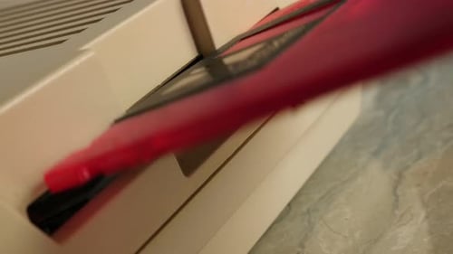 Datenspeicher rosa Diskette zum Einlegen in den PC 4K 3840X2160 UltraHD-Filmmaterial - Diskette