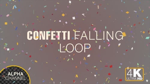 Animations de chute de confettis 4K
