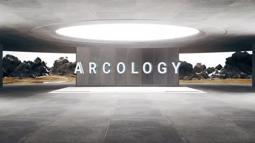 Modern Futuristic Architectural Text Logo Reveal