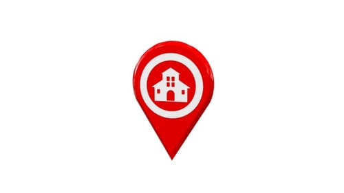 School Map Pointer Red V1