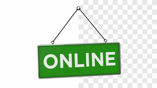 Online Offline Flip Sign Animation