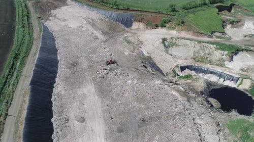 Waste Dump of the Plant for Sorting and Recycling Solid Household Waste.
