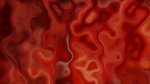Abstract Organic Fluid Swirls in Red and Orange