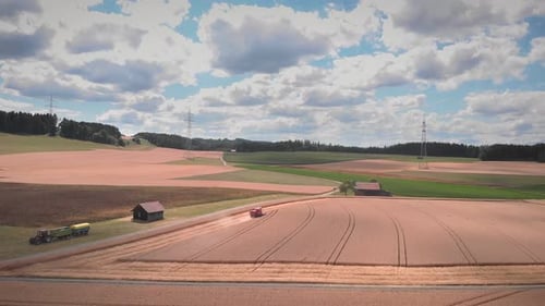 Kombinieren Sie die Ernte reifer Weizen