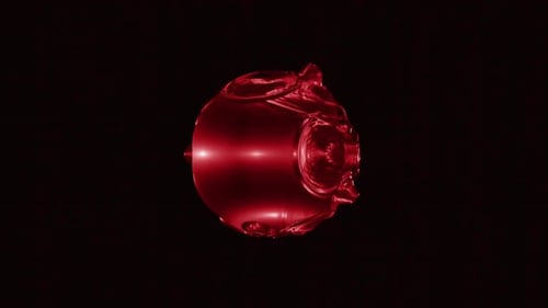 Liquid ball rotates and boils