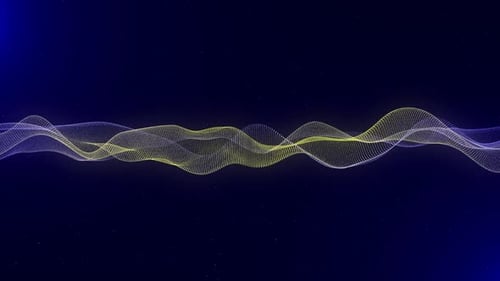 Glowing Abstract Digital Wave Audio Equalizer Animation