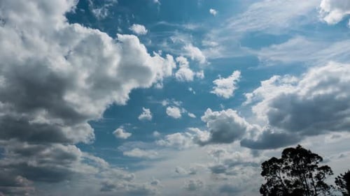 Clouds Time Lapse in a Blue Sky