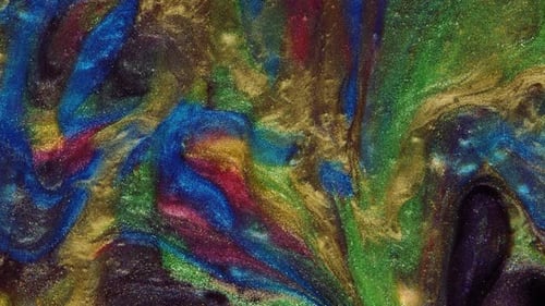 Abstract Colorful Fluid Mixing and Swirling