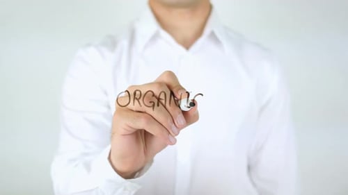 Writing Organic on Clear Surface with Marker