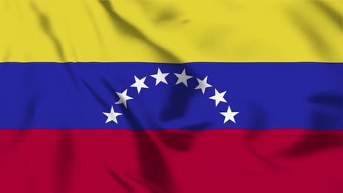 Realistic Fluid Waving Flag of Venezuela