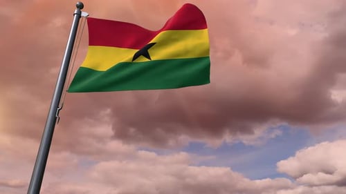 Flagge Ghanas 4K