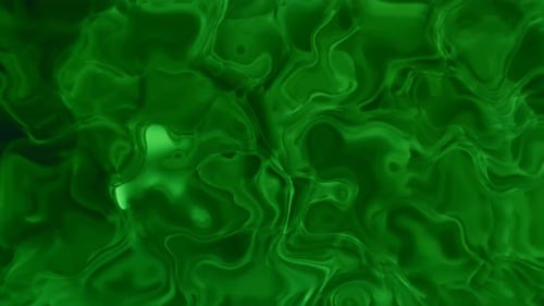 Green color ink smoke liquid effect