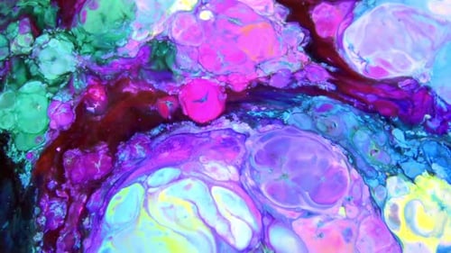 Colorful Ink Flowing and Mixing Abstractly