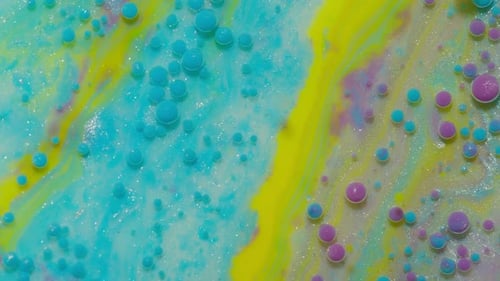 Abstract Macro Liquid with Bright Colors
