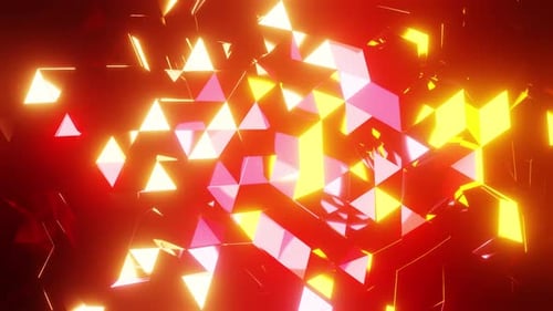 Crystall Red And Orange Equalizer Circle Bakground Vj Loop 4K