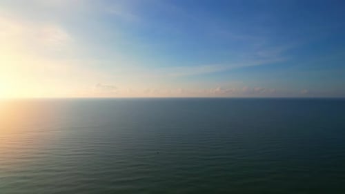 4K drone aerial view of beautiful ocean waves, fly over the sea