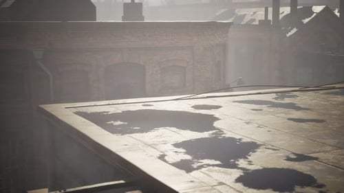 Edificios industriales abandonados de una antigua fábrica