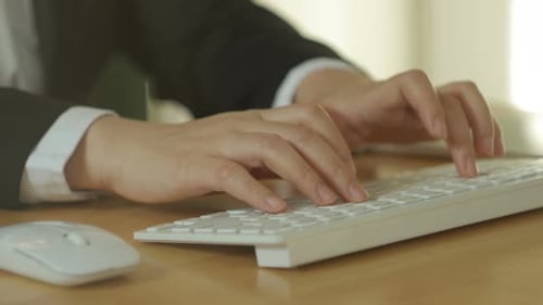 Typing on a Keyboard in an Office