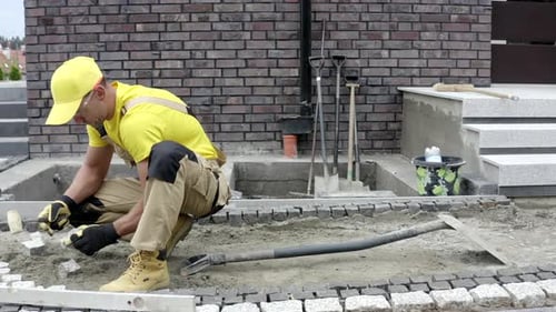 Building Granite Paved Hardstanding Garden Path