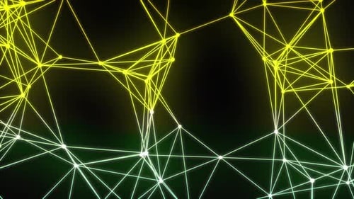 Animated Glowing Geometric Network Background Loop