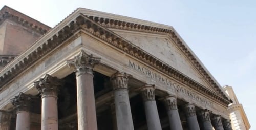 Ancient Roman Pantheon Building in Rome