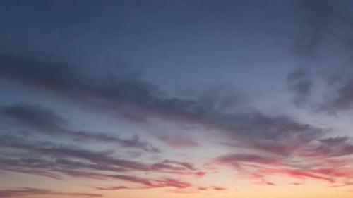 Sky During Summer Sunset, Red Sky, Time Lapse
