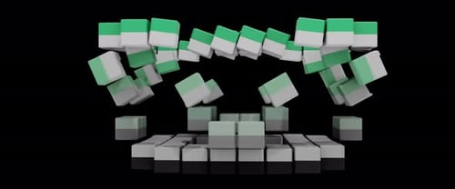 Abstract Geometric Cubes Animated Loop