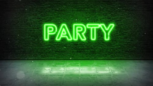 Party Neon Sign Green