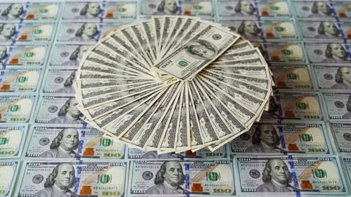 Hundred dollar banknotes