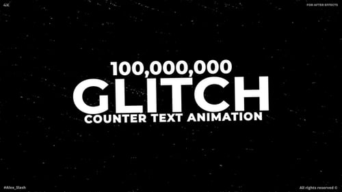 Glitch Counter Text Animation