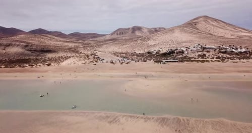 Sky aerial view of amazing sand beach and transparent caribbean sea water. Ocean landscape vacation