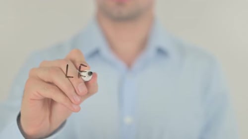 Hand Writes 'Learn to Wait' Message on Glass