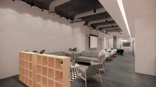 Interior Empty Modern Loft Office open space modern office footage