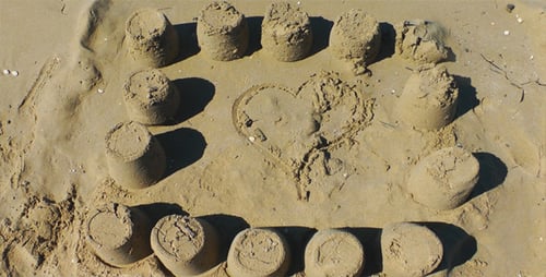 Sand Castle Near The Beach