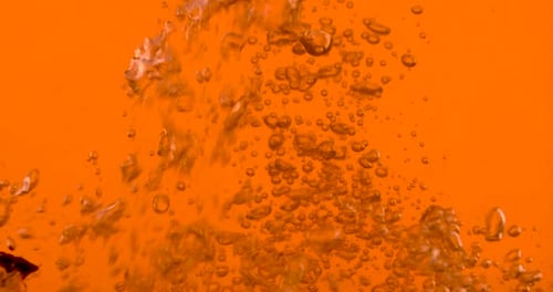 Fruit and Spice Fall into Orange Liquid