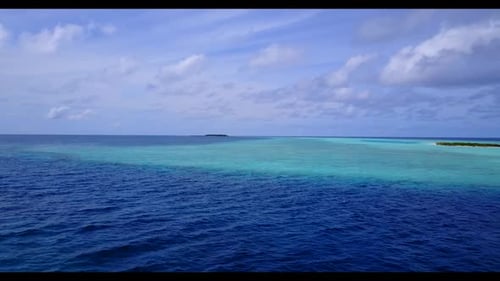 Aerial scenery of luxury seashore beach holiday by shallow ocean and clean sand background of a dayo