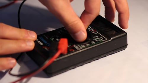 Testing Electrical Voltage with a Multimeter Device