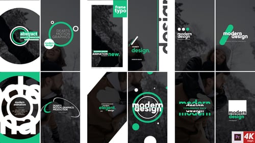 Modern Typo Frame Vertical For Premiere