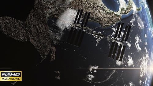 Asteroids Passing Close Space Station