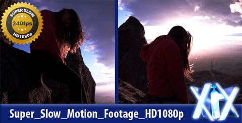 Woman on Cliff Enjoying Sunset View