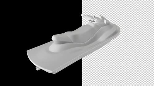 3D Jet Ski Rotation Alpha Channel Animation