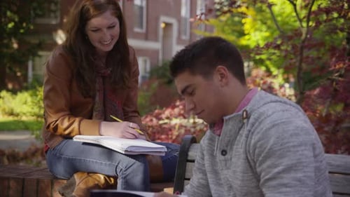 Les étudiants sur le campus se rencontrent dans la cour